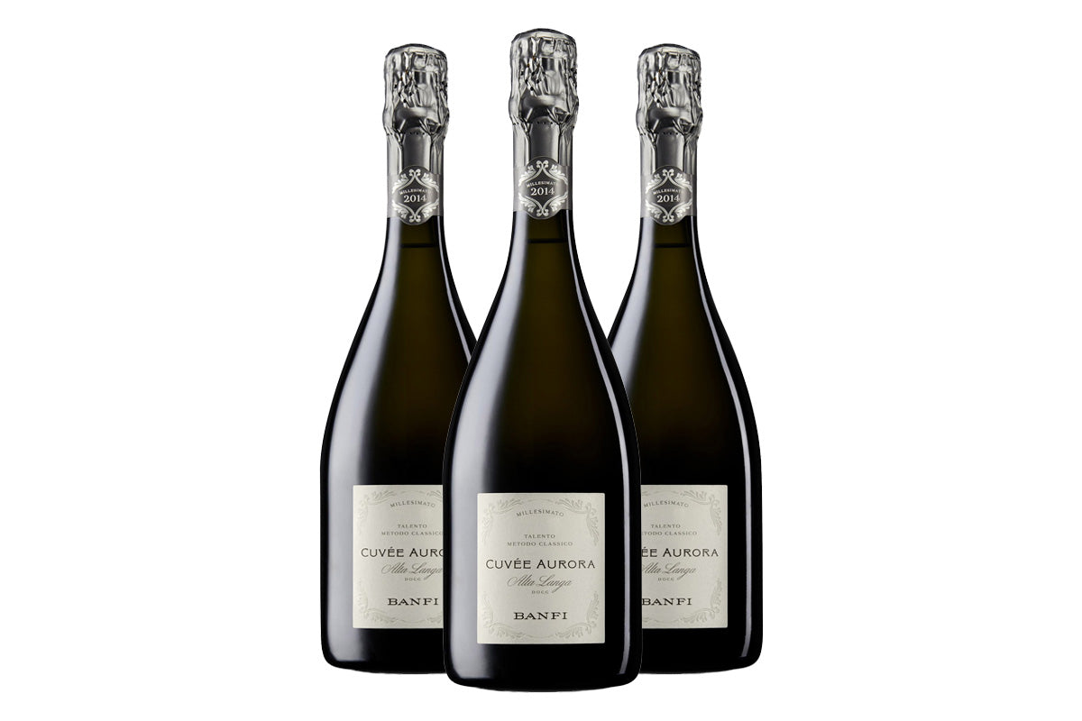 Banfi Alta Langa Cuvee Aurora Extra Brut 2019 - Bundle of 3