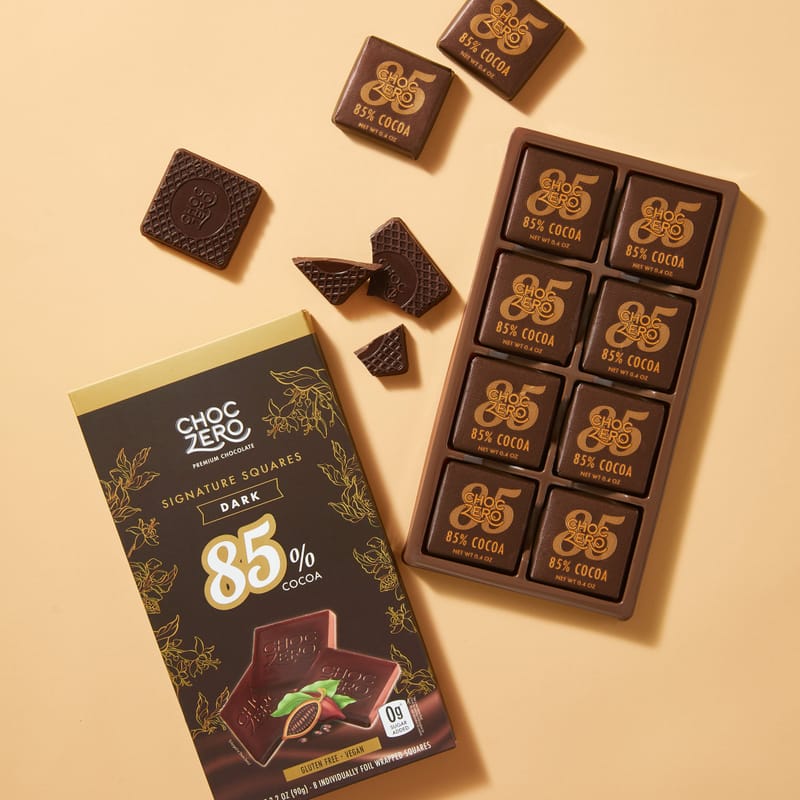 ChocZero Signature Square 無糖黑朱古力塊 85%(盒裝90g)