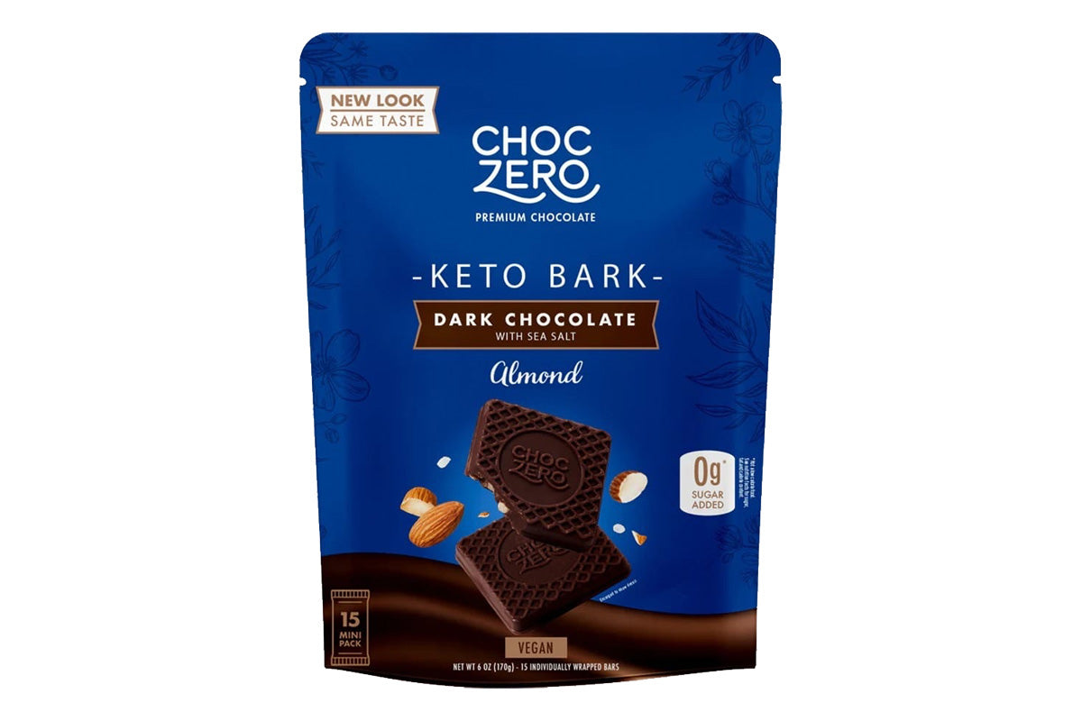 *本月優惠 任選2件 $140* ChocZero Keto Bark 無糖黑朱古力塊 (杏仁海鹽) 170g
