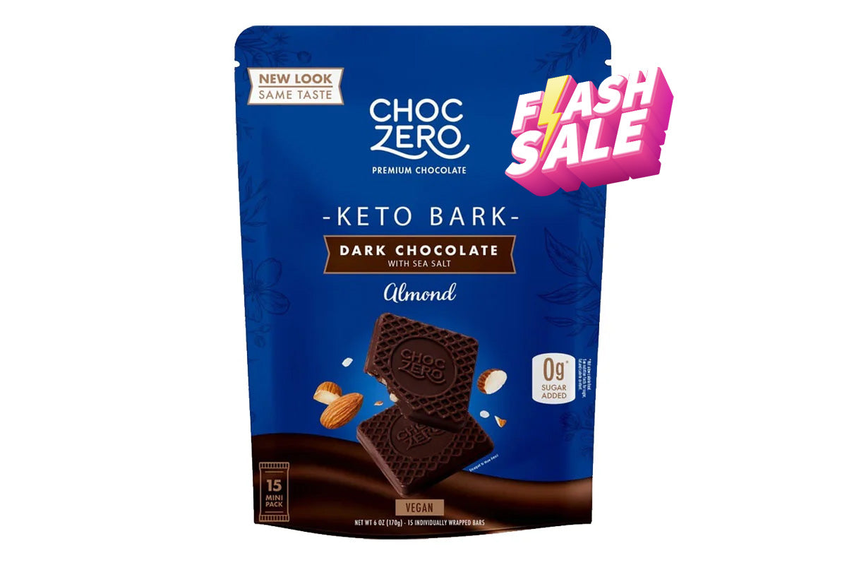 ChocZero Keto Bark 無糖黑朱古力塊 (杏仁海鹽) 170g