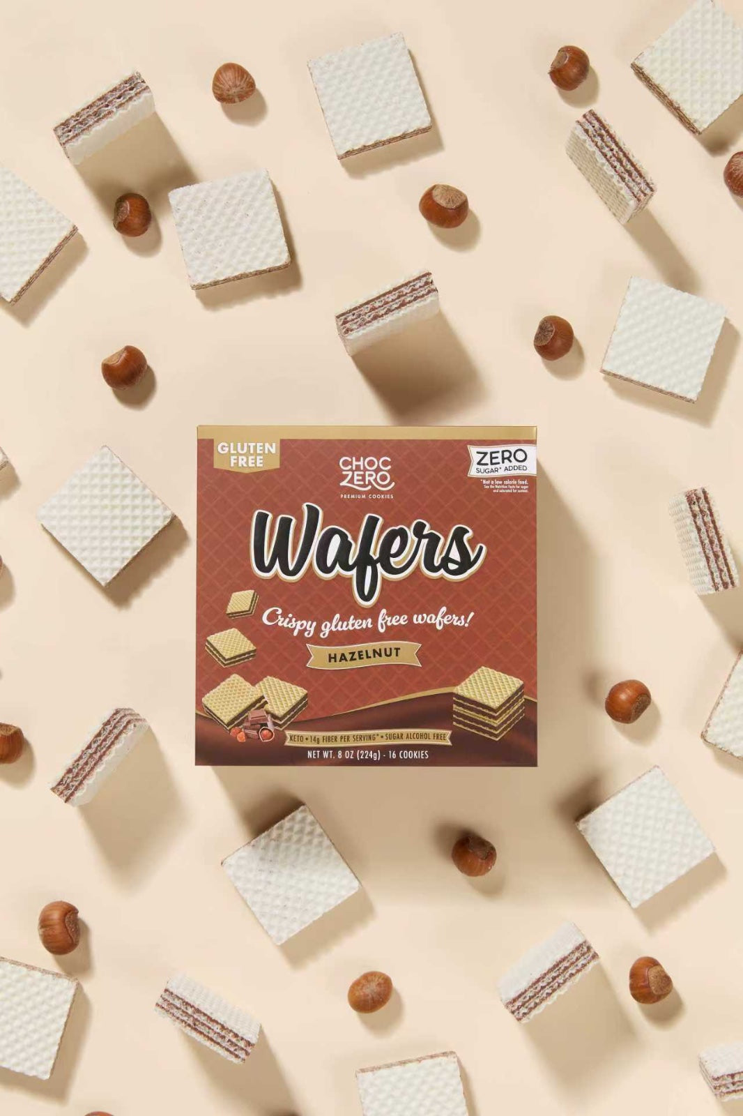 Choczero Wafers 無麩質夾心威化餅(榛子味) 224g