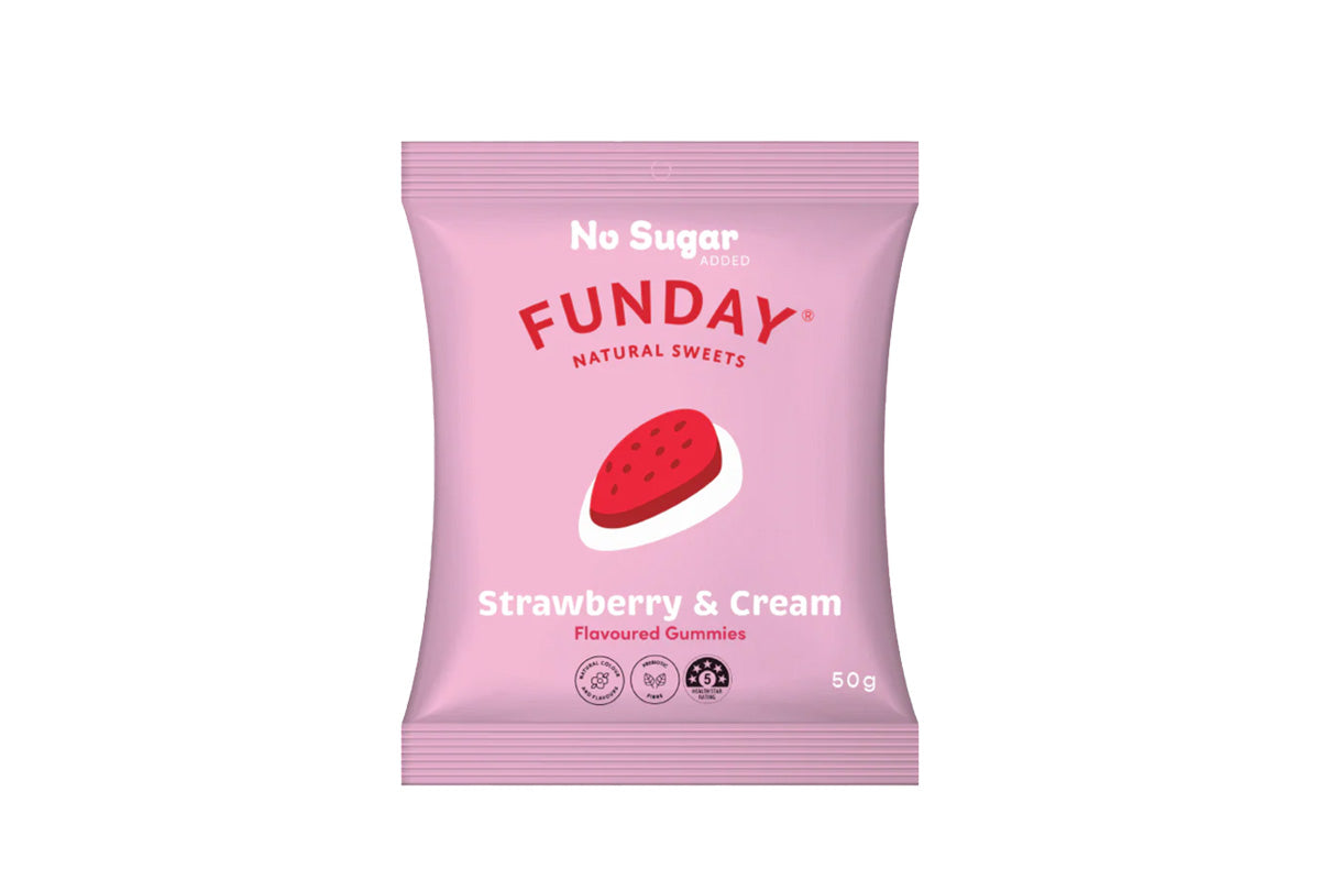 FUNDAY 無添加糖士多啤梨忌廉糖 50g