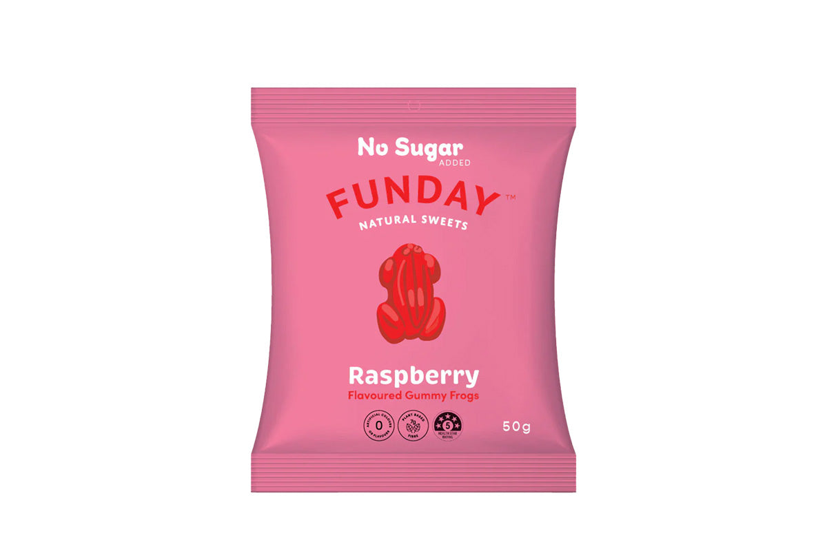 FUNDAY 無添加糖覆盆子青蛙軟糖 50g