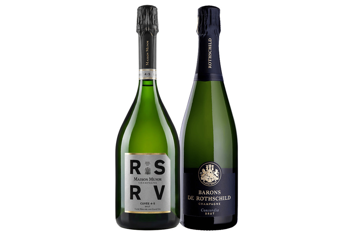 G.H. Mumm Cuvée 4.5 Brut NV & Champagne Barons de Rothschild Brut Champagne N.V. Bundle