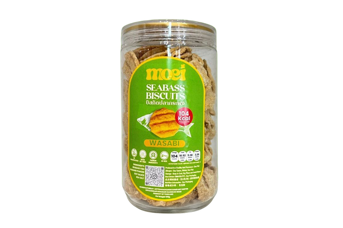 *本月優惠 任選3件 $180* MOEI 鱸魚脆片(芥辣味) 100g