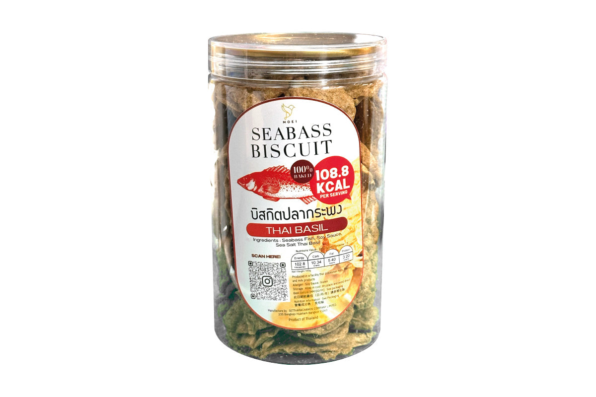 *本月優惠 任選3件 $180* MOEI 鱸魚脆片(泰式羅勒味) 100g