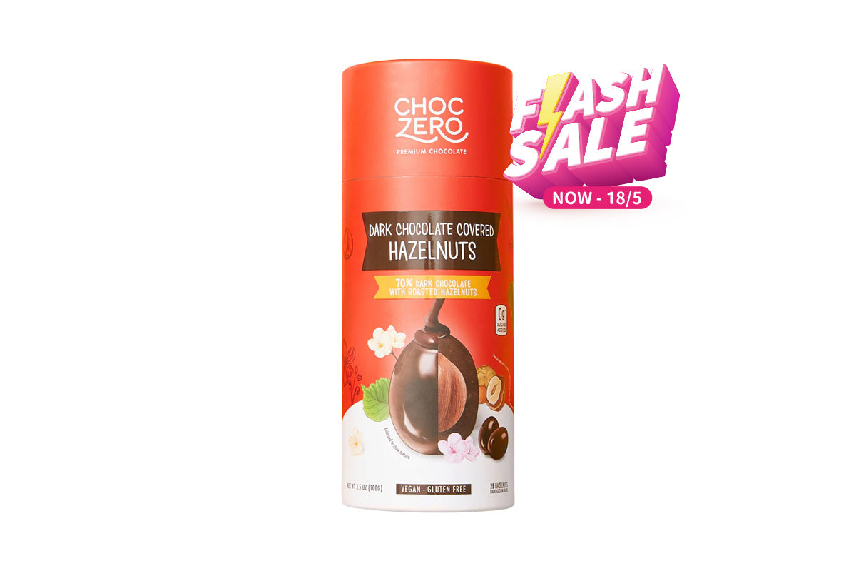 ChocZero - 70% 純素黑朱古力粒 (榛子) 100g