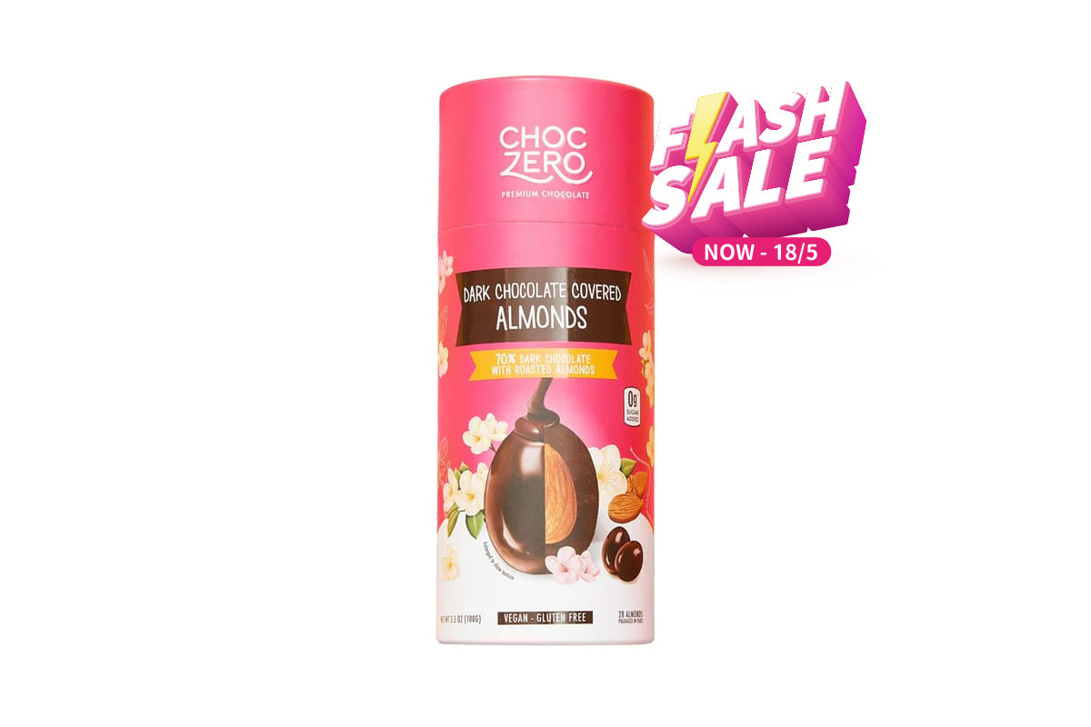 ChocZero - 70% 純素黑朱古力粒(杏仁) 100g