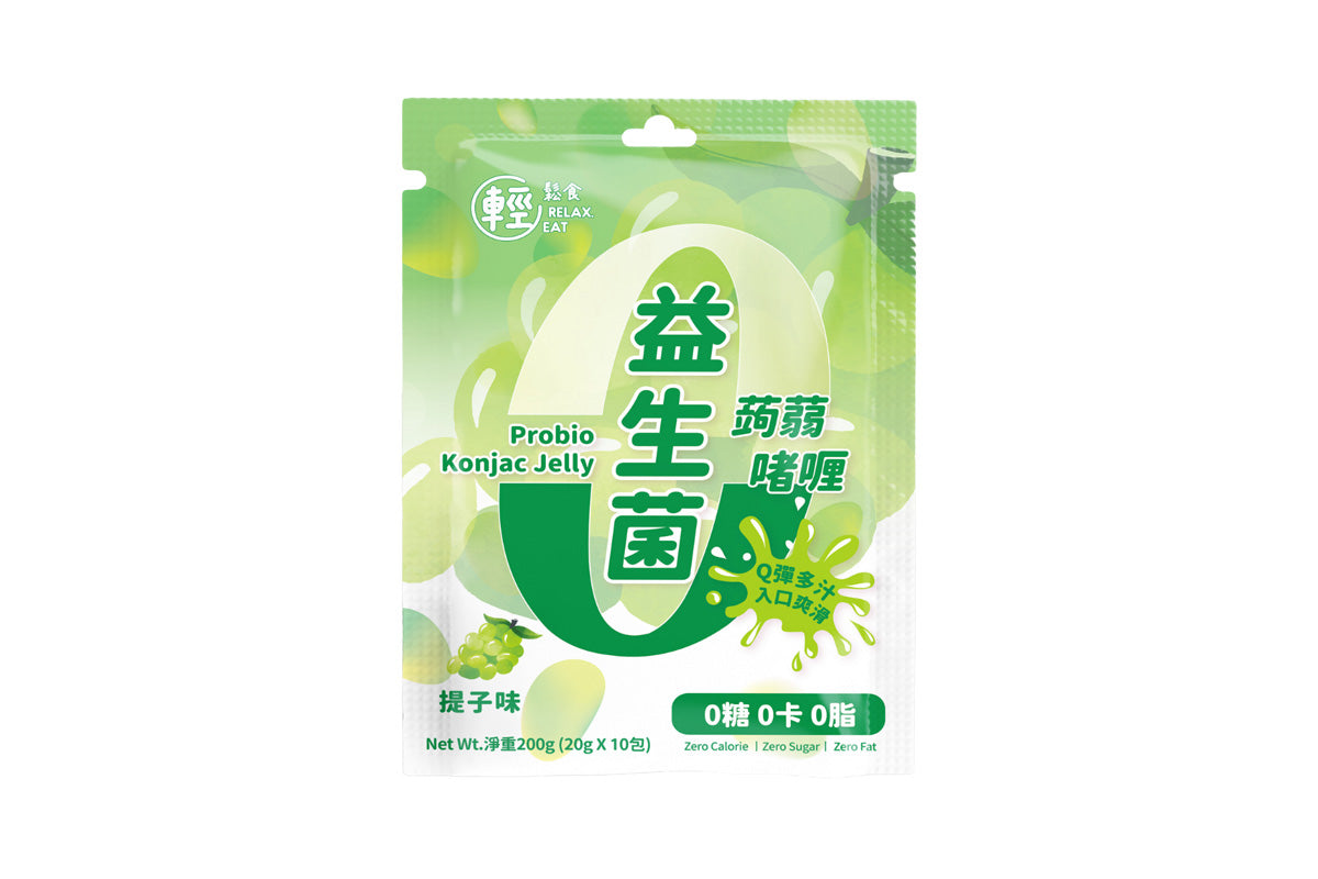 輕鬆食 零卡零糖益生菌蒟蒻啫喱提子味 200g