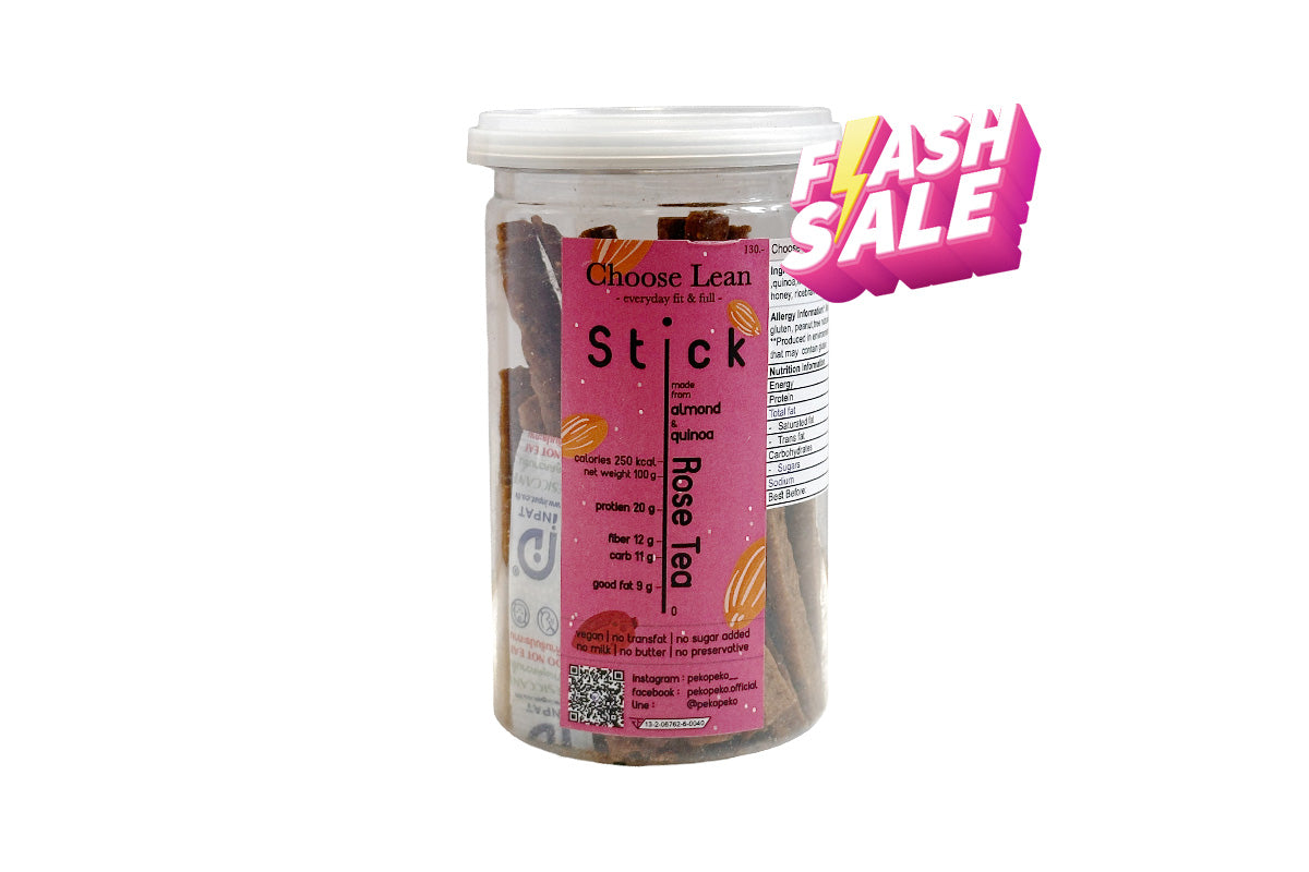*本月優惠 任選2件 $98* Choose Lean 低碳高蛋白脆條-玫瑰茶味 130g