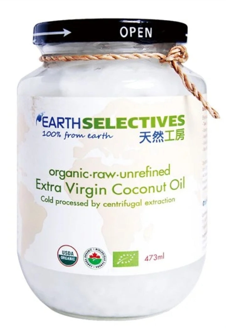 Earth Selectives 天然工房  有機初榨冷壓椰子油 473ml