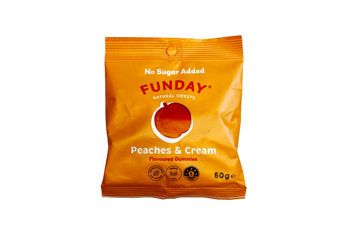 FUNDAY 無添加糖水蜜桃忌廉糖 50g