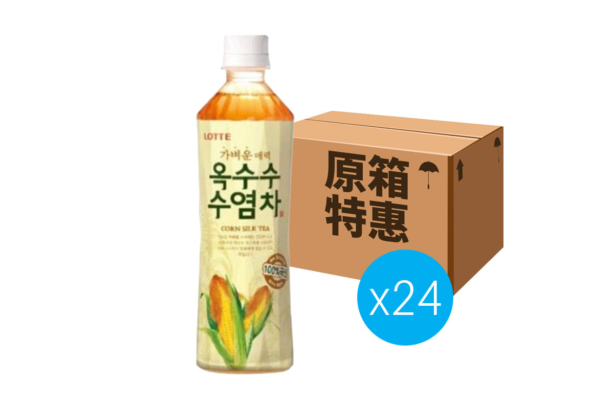 [原箱24枝]樂天 粟米鬚茶 500ml x24