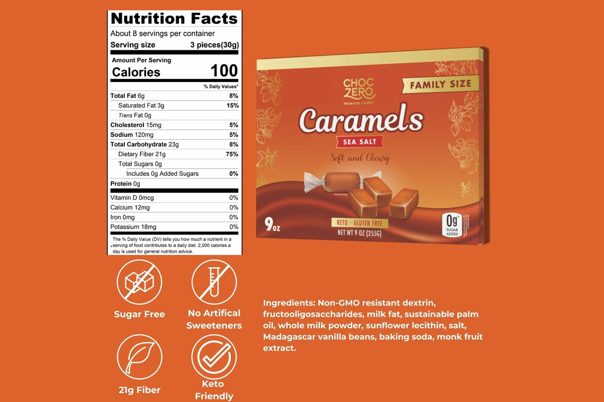 *Flash Offer⚡(now-14/12)*ChocZero 無糖海鹽焦糖軟糖(盒裝) 255g