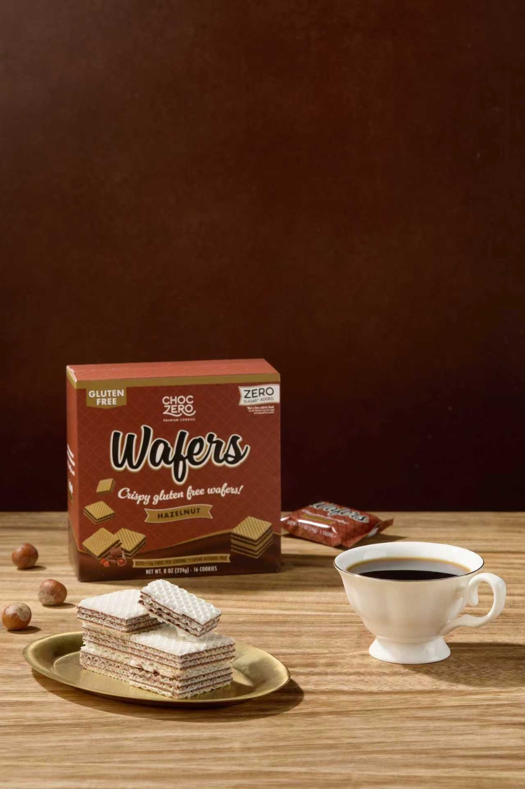 Choczero Wafers 無麩質夾心威化餅(榛子味) 224g