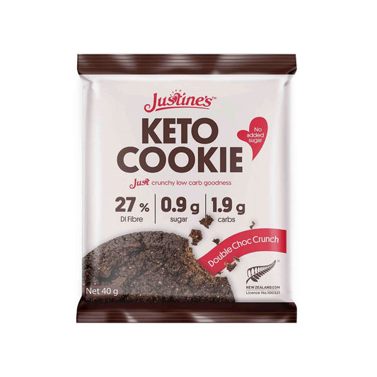 Justine's 生酮脆曲奇(雙重朱古力) 40g