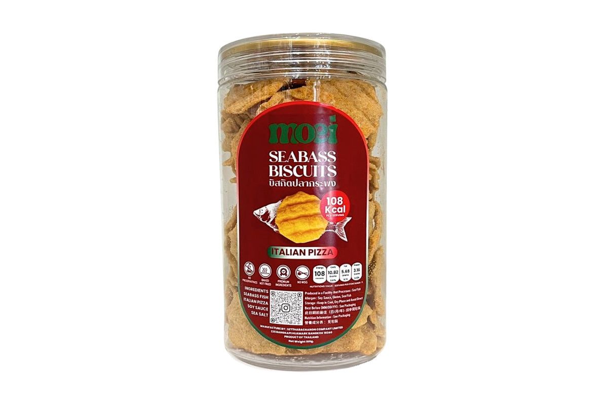 *本月優惠 任選3件 $180* MOEI 鱸魚脆片(意式薄餅味) 100g