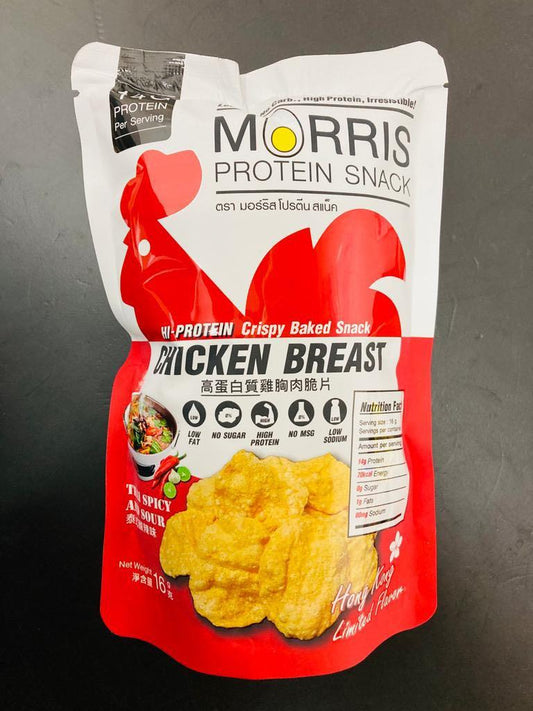 *[本月優惠] 雞胸肉脆片/ 大豆脆條 任選4件 $80* Morris 雞胸肉脆片(泰式酸辣味)