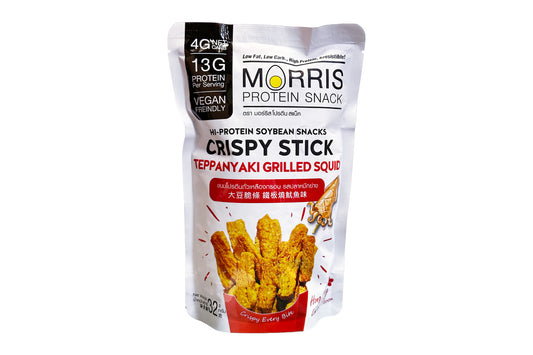 *[本月優惠] 雞胸肉脆片/ 大豆脆條 任選4件* $80 Morris 大豆脆條(鐵板燒魷魚味)