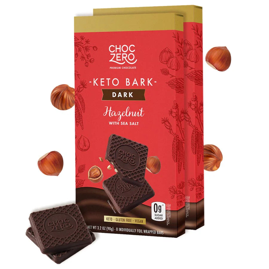 ChocZero Keto Bark 無糖黑朱古力塊(榛子)(盒裝90g)