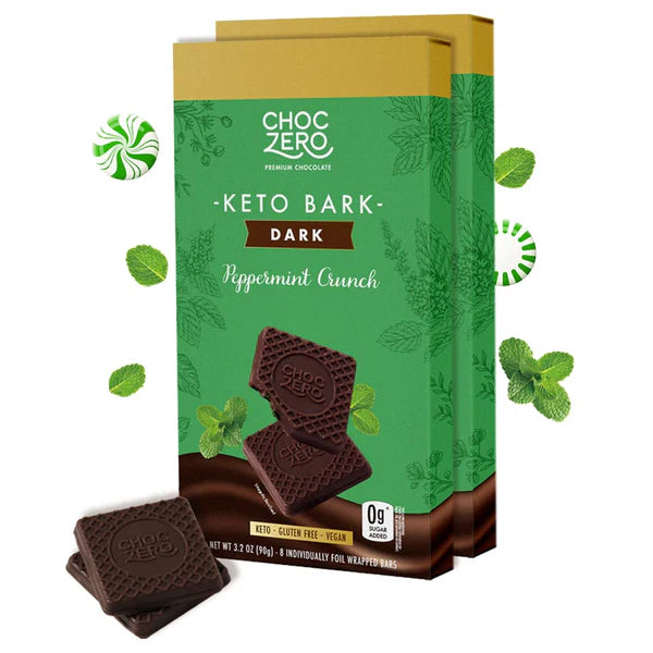 ChocZero Keto Bark 無糖黑朱古力塊(薄荷)(盒裝90g)