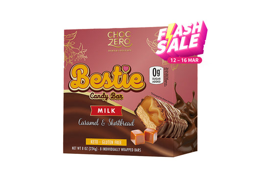 A- Limited Time Offer (12 Mar - 16 Mar) - ChocZero  Bestie 焦糖脆餅朱古力糖果棒 224g